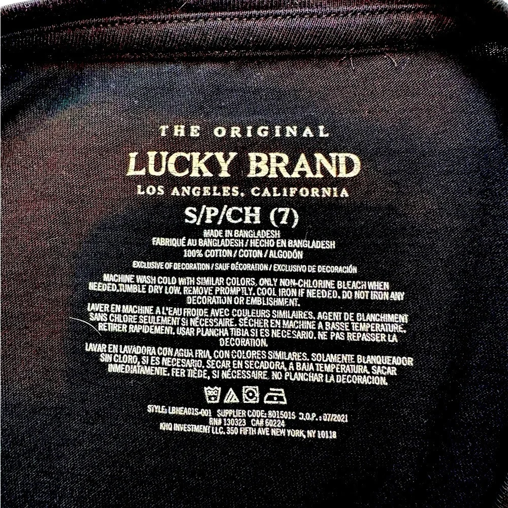 Lucky Brand Black Long Sleeve Tee